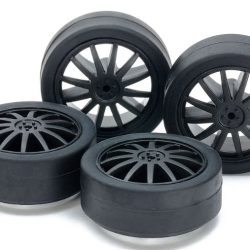 Gomme a basso profilo e basso attrito da 26mm cerchi Carbon Mini4wd - TAM15534
