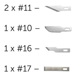 5 Lame assortite per taglierino con attacco piccolo - NOCS-PKN1705