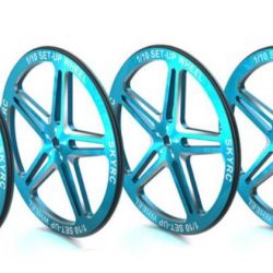 Cerchi blu per set up in alluminio 4pz - RBTSK600069-07