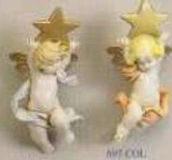 ANGELI CON STELLA 9cm      1pz TIPO PORCELLANA - FON696-7