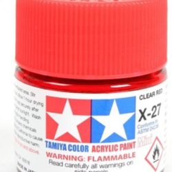 Colore acrilico X-27 Clear Red 6pz da 10ml  trasparente lucido - TAM81527
