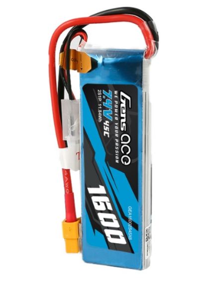 Lipo 1600mAh 7,4V 45C XT60 2S1P Gens Ace G-Tech - GENB45C16002S - immagine 4