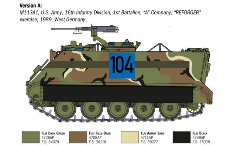 Carro M113A1 1/35 decals per 2 versioni Italiane - ITA6753 - immagine 5
