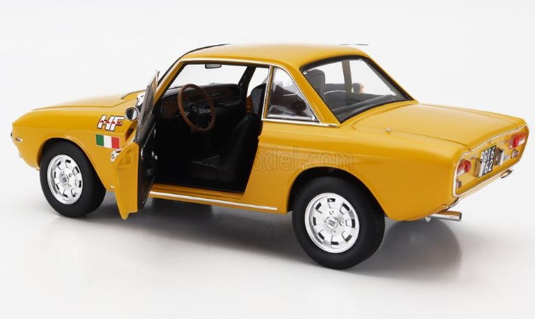 Lancia Fulvia 1600 HF Lusso 1/18 giallo camel 1971 ed. limitata a 1000pz - SOLNOR187981 - immagine 8