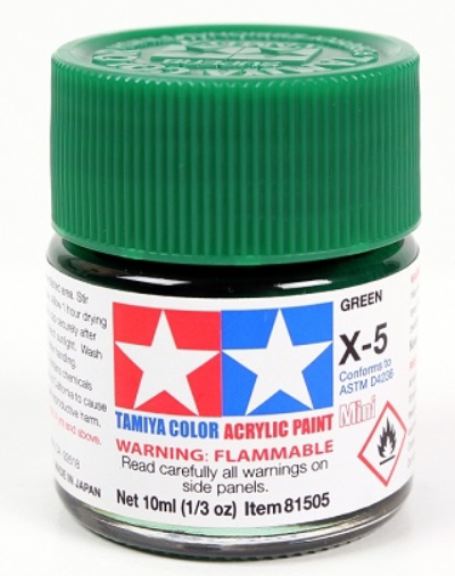 Colore acrilico X-5 Green 6pz da 10ml lucido - TAM81505