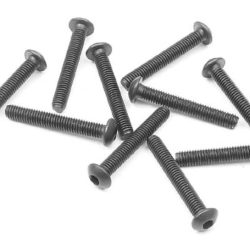 Viti nere 3x20mm testa bombata a brugola 10pz - HUD902320