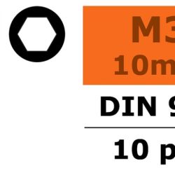 Viti testa a brugola 3x10mm 10pz in acciaio - SUGF-0100-017