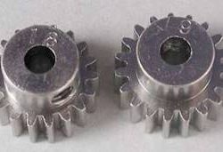 Pignoni 18T e 19T foro 3,17mm modulo 0.6 1/10 - TAM50355