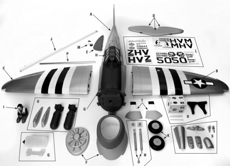 P-47D Thunderbolt 20cc ARF P47D - HORHAN2990B - immagine 6