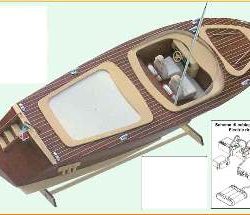 MINCIO    MOTOSCAFO ENTROBORDO LUNGO 450mm CON MOTORIZZAZIONE - M704