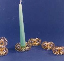 SPIRALI ORO PORTACANDELA   6pz - YMR15136