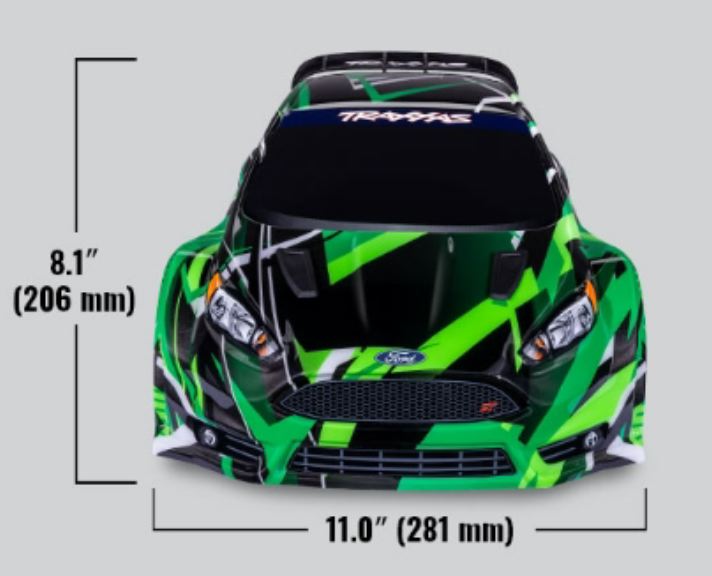 Ford Fiesta ST verde Rally oltre 96km/h VXL-3S 1/10 4wd brushless - TXX74276-4GRN - immagine 10