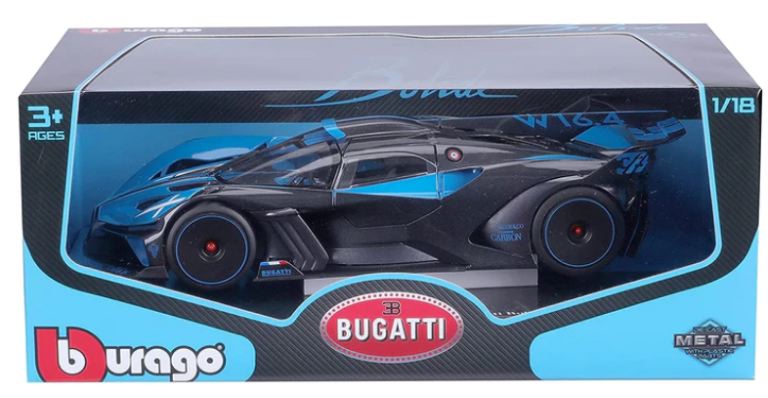 Bugatti Bolide blu e nera 1/18 - BUR18-11047B - immagine 2