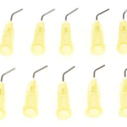 Beccucci gialli di precisione 0,5mm per colla ciano ago curvi 10pz - RUDRP-0288