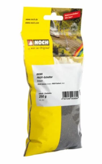 Massicciata marrone pietriesco in busta da 250gr H0 - NOCH09381