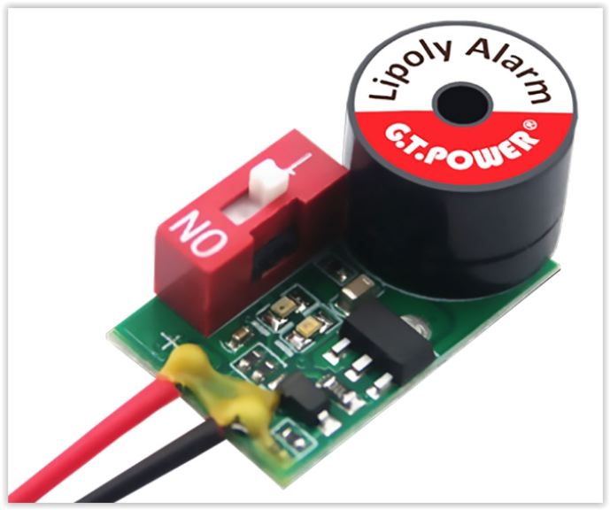 Lipo Alarm 2-3s per batterie scariche o per cercare il modello - RBT-GT181