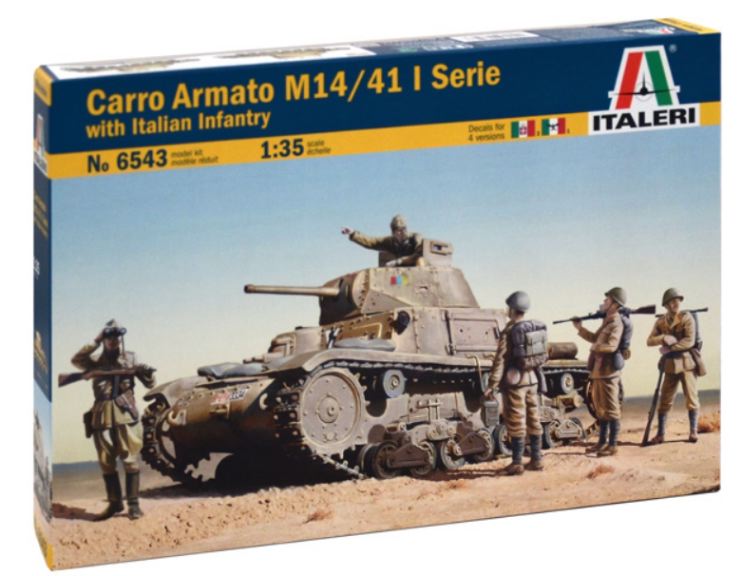 Carro Armato Italiano M14/41 With Italian 1/35 I Serie con soldati - ITA6543
