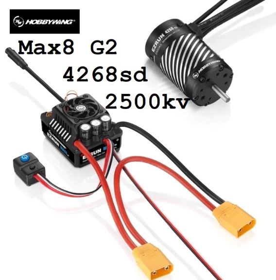 Ezrun MAX8 G2 combo con 4268SD 2500kV 1/8 - GPED38010404