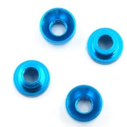 Boccole blu M3 in alluminio per fissaggio servi 4pz - GPEDYA-0577BU