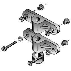 Dubro 156 supporti per carrello anteriore da 4mm 2pz - PCH10145