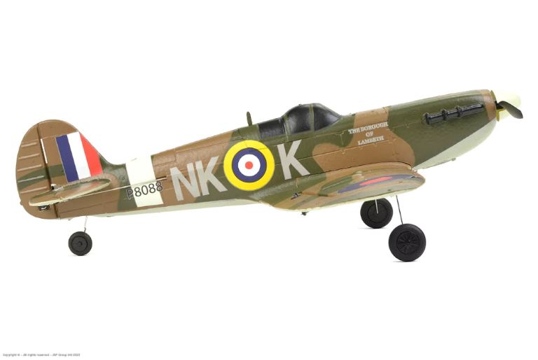 Mini Spitfire MK II Tan e verde 450mm completo di tutto con 2 LiPo - SU-EZ-025 - immagine 7