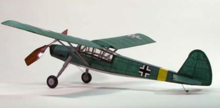 Dumas Fiesler 156 Storch ad elastico balsa kit 762mm - PEL4SK0308