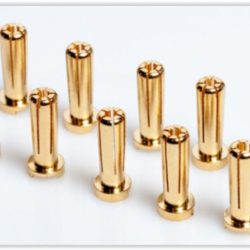 Connettori dorati 5mm lunghi 18mm 10pz Works Team - GPLRP65956