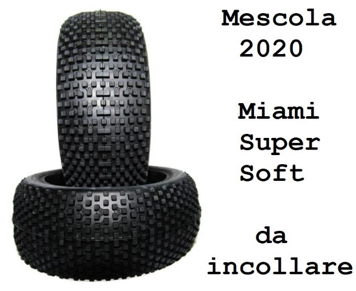 Solo gomme Miami SuperSoft 2pz 1/8 senza cerchi ne mousse - HTR-HRMIASS