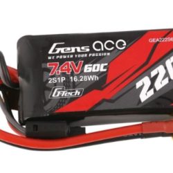 LiPo 7,4v 2200mAh 60C 2s1p XT60 Gens Ace G-Tech Traxxas 1/16 - GEN222S60X6GT
