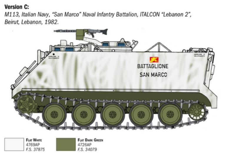 Carro M113A1 1/35 decals per 2 versioni Italiane - ITA6753 - immagine 3