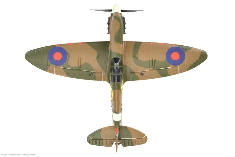 Mini Spitfire MK II Tan e verde 450mm completo di tutto con 2 LiPo - SU-EZ-025 - immagine 9