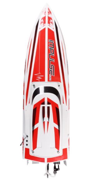 Scafo Impulse 32 BL bianco e rosso con radio 90km/h - HORPRB08037T2 - immagine 6