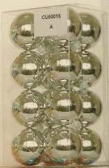 SFERE 50mm ARGENTO        16pz PLASTICA - YSCU5016A