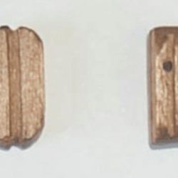 BOZZELLO IN NOCE A 2 FORI  7mm 1 CONFEZIONE DA 10pz - M37070