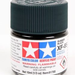 Colore acrilico XF-85 Rubber Black 1pz da 10ml opaco - TAM81785-1PZ