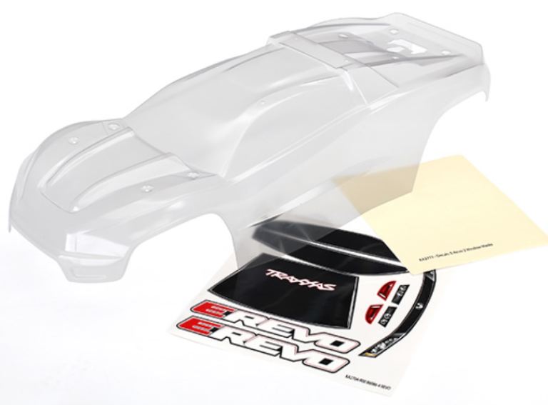 CARROZZERIA E-REVO 2.0 TRASPARENTE TAGLIATA CON DECAL - GPTXX8611