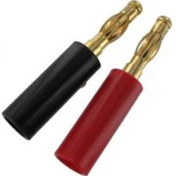 Coppia connettore banana dorato 4mm non saldato - RADMAXCP6