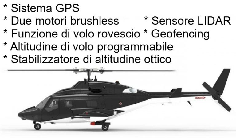 Bell 222 Airwolf elicottero pronto all'uso con GPS - PCH16500