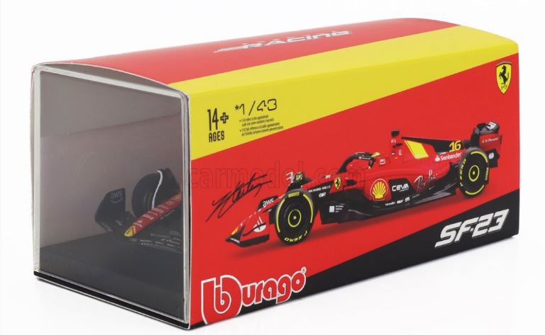 Ferrari SF23 2023 Monza Leclerc n16 con casco 1/43 - BUR18-36835LM - immagine 7