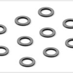 Spessori neri 3x5x0,5mm 10pz in alluminio - HUD303142-K