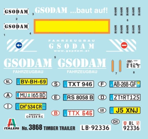 TIMBER TRAILER 1/24 RIMORCHIO PORTA PORTA LEGNAME - ITA3868 - immagine 3
