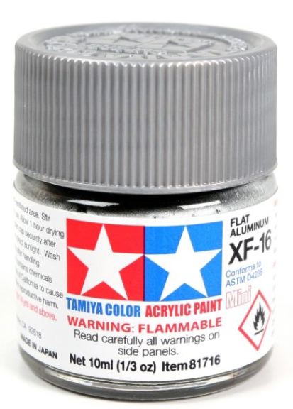 Colore acrilico XF-16 Flat Aluminium 6pz da 10ml opaco - TAM81716