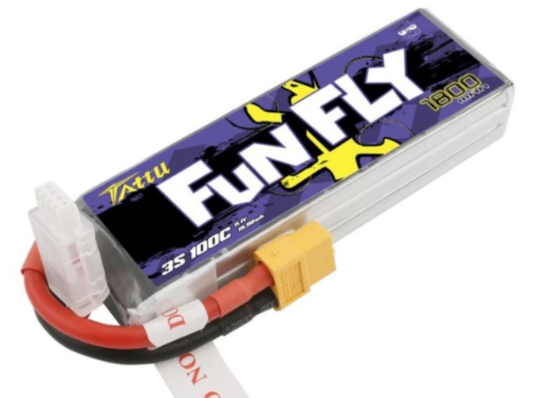 LiPo Funfly 11,1v 1800mAh 100C 3S1P XT60 Tattu - GENTAFF18003S