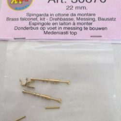 Spingarda in ottone da montare da 22mm confezione da 2 pezzi - M30670