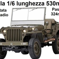 Willys MB Jeep 1941 scala 1/6 montata con radio passo 324mm lunga 530mm - BEEROC001RS