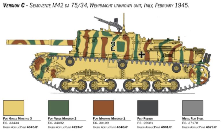 Carro Italiano Semovente M42 da 75/34 1/35 - ITA6584 - immagine 5