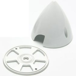 Ogiva con fondello in metallo 63mm bianca - PCHC5901