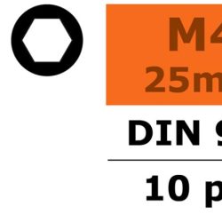 Viti testa a brugola 4x25mm 10pz in acciaio - SUGF-0100-029