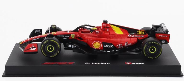 Ferrari SF23 2023 Monza Leclerc n16 con casco 1/43 - BUR18-36835LM - immagine 3