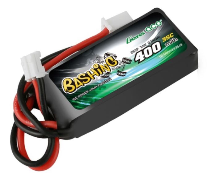 Lipo Axial SCX24 7,4v 400mAh 2S1P 35C Gens Ace - GENA4002S35JS - immagine 3